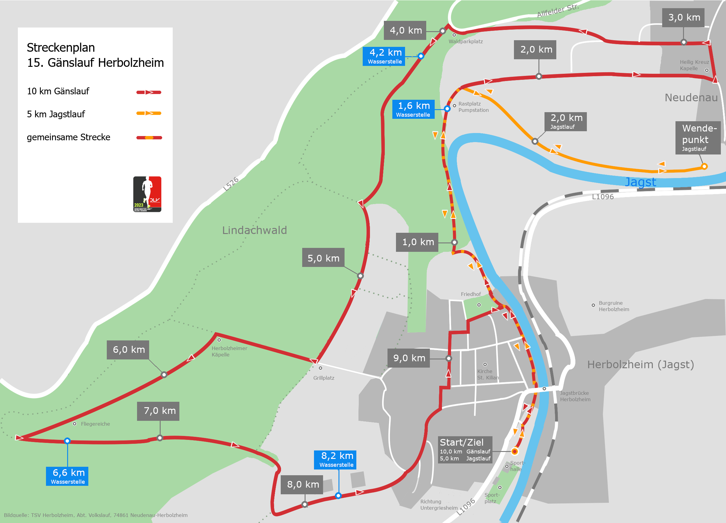 detaillierter Streckenplan